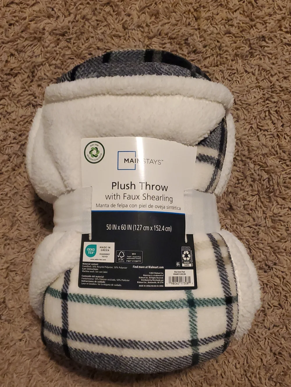 BRAND NEW Plush Super Soft Mainstays Throw Blanket 50 X 60